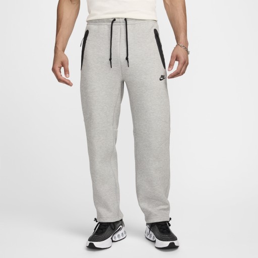 Nike Tech fleecebroek met open zoom voor heren - Grijs
