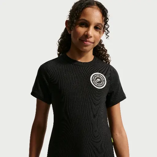Nike top met korte mouwen voor meisjes - Zwart