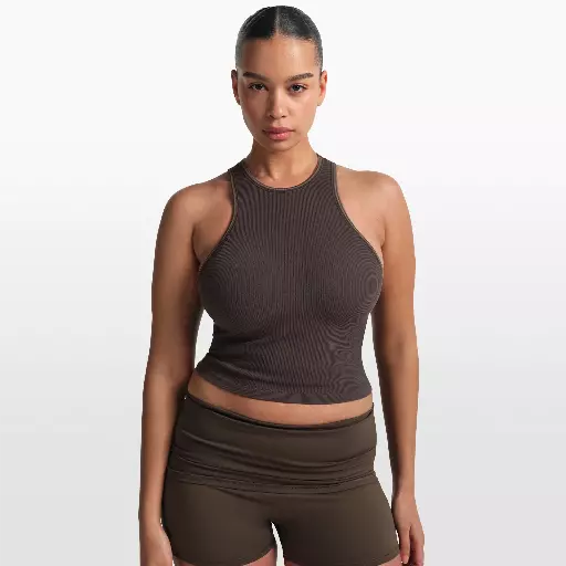 NikeSKIMS Ribbed Seamless racerneck-tanktop - Bruin