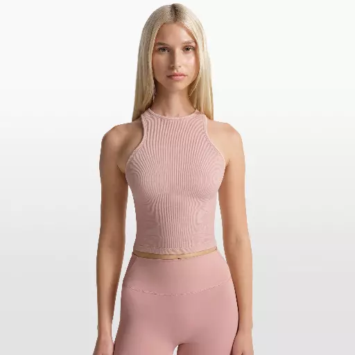 NikeSKIMS Ribbed Seamless racerneck-tanktop - Roze
