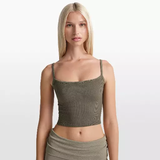 NikeSKIMS Ribbed Seamless tanktop voor dames - Bruin