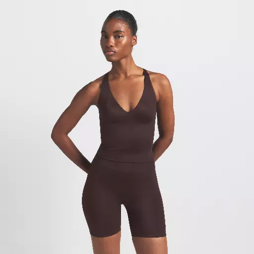 NikeSKIMS Shine tanktop met V-hals voor dames - Bruin