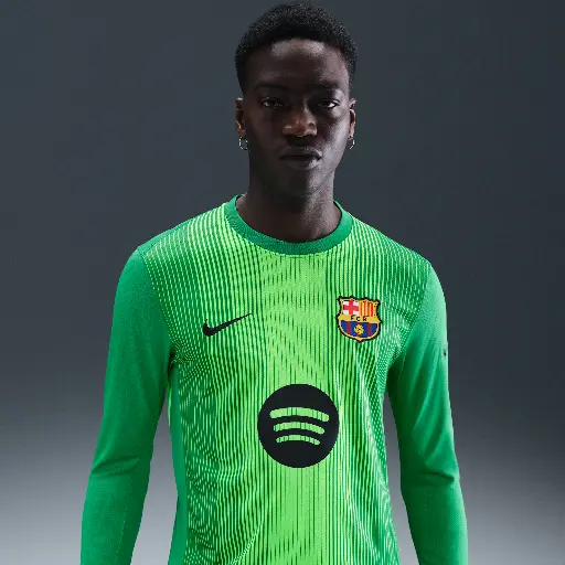 Noorwegen 2025/26 Stadium Goalkeeper Nike Dri-FIT replicavoetbalshirt met lange mouwen voor heren - Groen