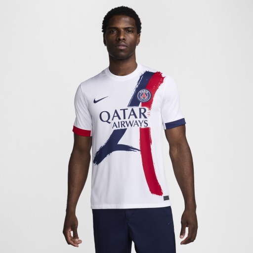 Paris Saint-Germain 2024/25 Stadium Uit Nike Dri-FIT replicavoetbalshirt voor heren - Wit