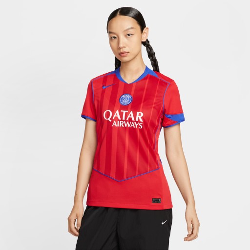 Paris Saint-Germain 2025/26 Stadium Derde Nike Total 90 replicavoetbalshirt met Dri-FIT voor dames - Rood