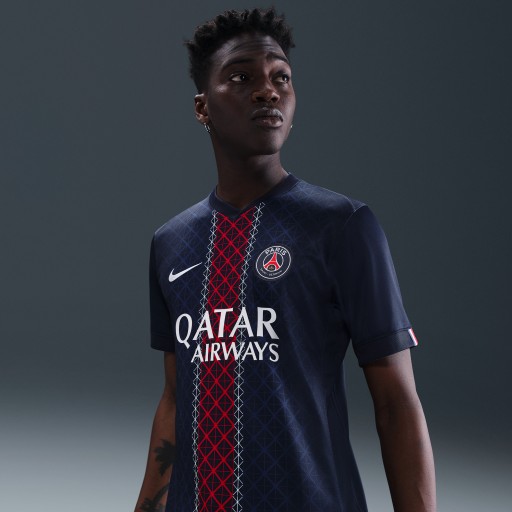 Paris Saint-Germain 2025/26 Stadium Thuis Nike Dri-FIT replicavoetbalshirt voor heren - Blauw
