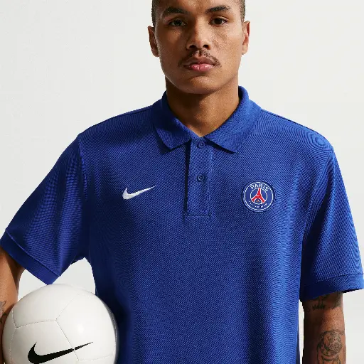 Paris Saint-Germain Club Nike Football herenpolo - Blauw