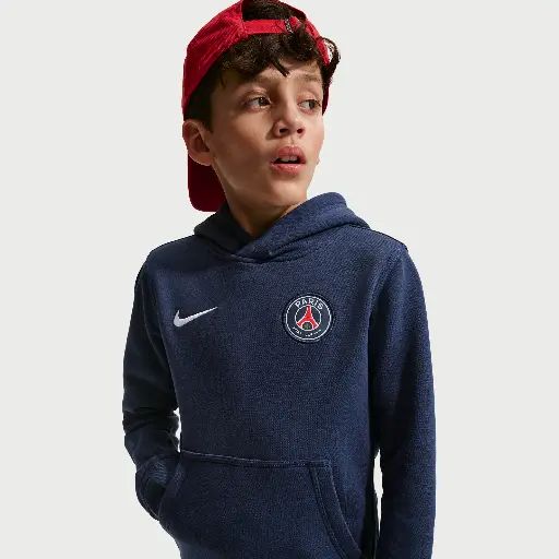Paris Saint-Germain Club Nike voetbalhoodie voor jongens - Blauw