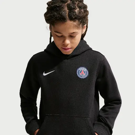 Paris Saint-Germain Club Nike voetbalhoodie voor jongens - Zwart