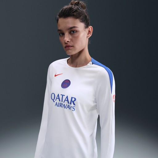 Paris Saint-Germain Strike Derde Nike Total 90 knit voetbaltop met ronde hals en Dri-FIT voor dames - Wit