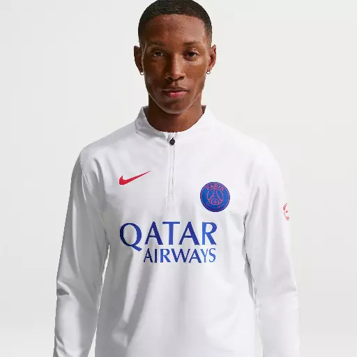 Paris Saint-Germain Strike Derde Nike Total 90 knit voetbaltrainingstop met Dri-FIT voor heren - Wit