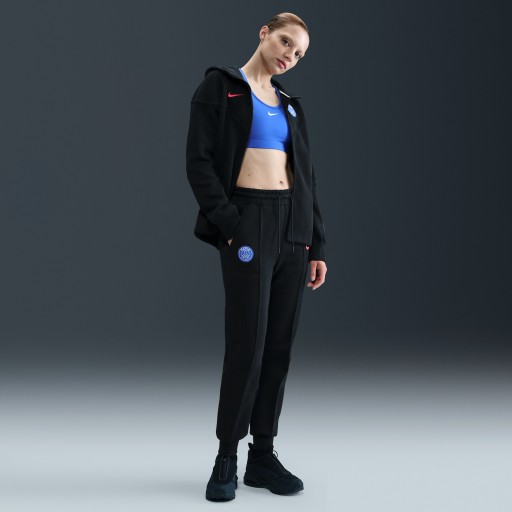 Paris Saint-Germain Tech Nike Total 90 voetbaljoggingbroek van fleece met halfhoge taille voor dames - Zwart