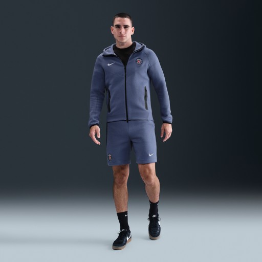 Paris Saint-Germain Tech Nike voetbalshorts van fleece voor heren - Blauw