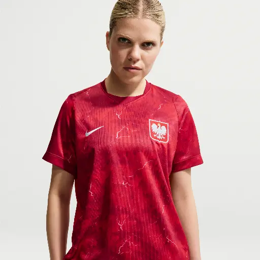 Polen 2026 Stadium Uit Nike Dri-FIT replicavoetbalshirt voor dames - Rood