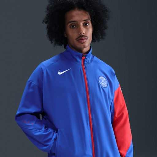 PSG Strike Derde Nike Total 90 Anthem voetbaltrainingsjack met Dri-FIT voor heren - Blauw