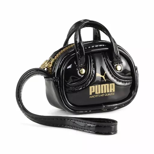 PUMA 1976 sporttas met sleutelhanger van 0,2 liter, Zwart/Goud