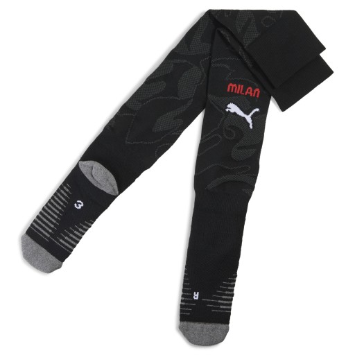 PUMA AC Milan 25/26 keeperssokken met print voor Heren, Zwart/Grijs