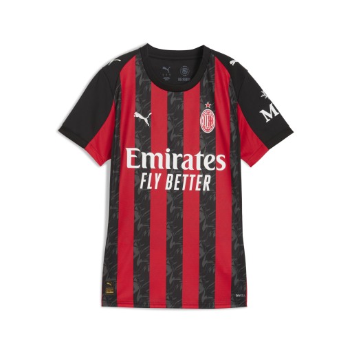 PUMA AC Milan 25/26 thuisshirt voor Dames, Zwart/Rood