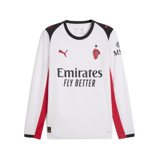 PUMA AC Milan 25/26 uitshirt met lange mouwen voor Heren, Rood/Wit