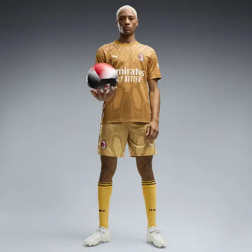 PUMA AC Milan 26/27 keepersshort voor Heren, Zwart/Goud