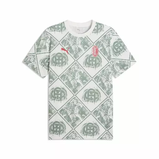 PUMA AC Milan FtblCulture bedrukt T-shirt voor Heren, Groen/Wit