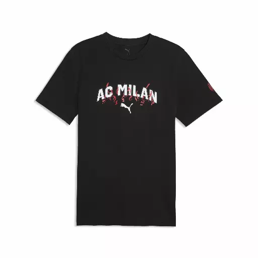 PUMA AC Milan FtblCulture T-shirt voor Heren, Zwart/Wit