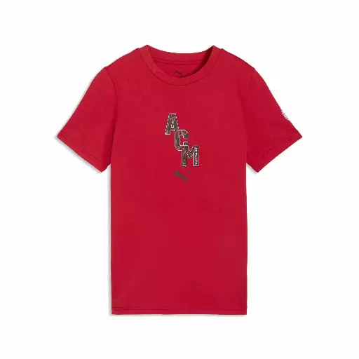 PUMA AC Milan FtblCulture T-shirt, Zwart/Rood
