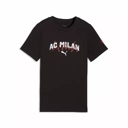 PUMA AC Milan FtblCulture T-shirt, Zwart/Wit
