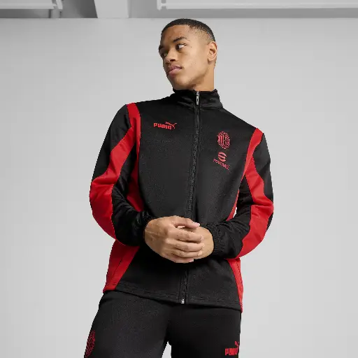 PUMA AC Milan ftblNRGY+ jas voor Heren, Zwart/Rood