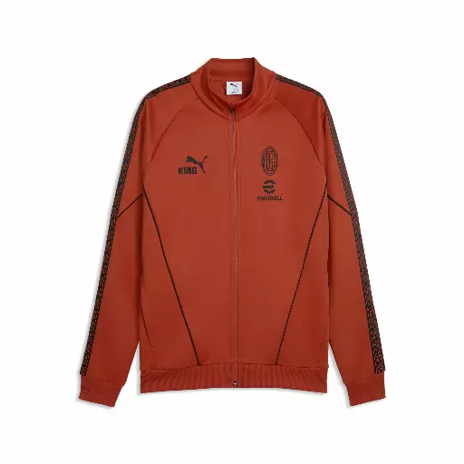 PUMA AC Milan KING Anthem jack voor Heren, Zwart/Rood