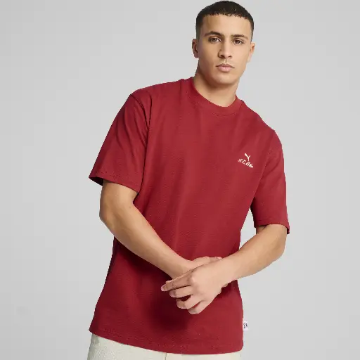 PUMA AC Milan MMQ T-shirt voor Heren, Rood/Wit