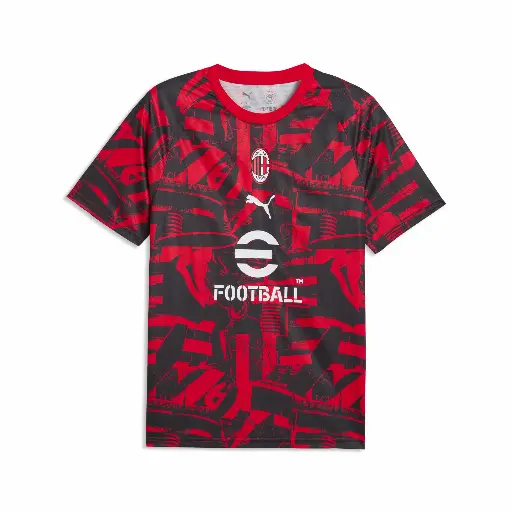 PUMA AC Milan warming-up shirt voor Heren, Zwart/Rood