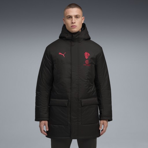 PUMA AC Milan wintertrainingsjack voor Heren, Zwart/Rood