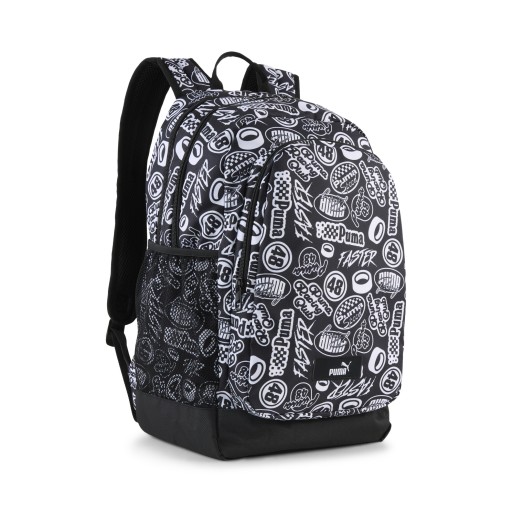 PUMA Academy 29L all-over print rugzak, Zwart