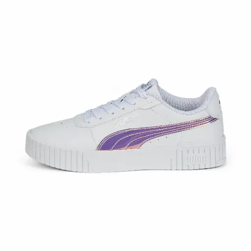PUMA Carina 2.0 Holo sneakers voor Dames, Wit/Zilver
