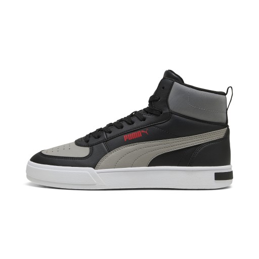 PUMA Caven Mid uniseks sneakers, Zwart/Grijs/Rood