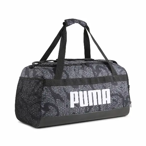 PUMA Challenger medium sporttas met all-over-print, Zwart
