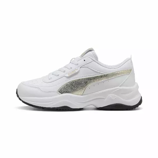 PUMA Cilia Mode Metallic Whisper sneakers voor Dames, Zwart/Wit/Goud