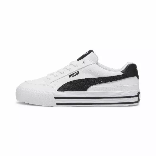 PUMA Court Classic Vulcanised Formstrip uniseks sneakers, Zwart/Wit