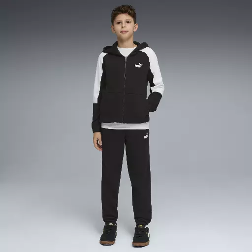 PUMA Essentials Block trainingspak met capuchon voor Heren, Zwart