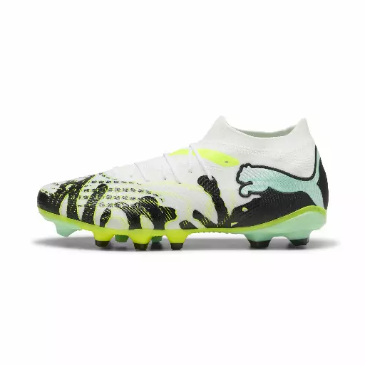 PUMA FUTURE 9 MATCH CREATIVITY FG/AG uniseks voetbalschoenen, Geel/Wit