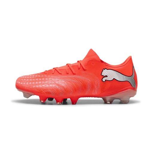PUMA FUTURE 9 MATCH FUSION FG/AG uniseks voetbalschoenen, Zwart/Rood/Wit