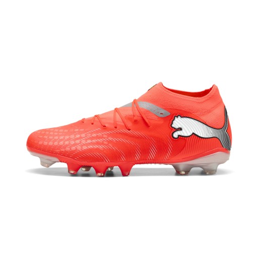 PUMA FUTURE 9 PRO FG/AG uniseks voetbalschoenen, Zwart/Rood/Wit