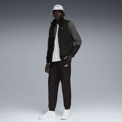 PUMA Geweven trainingspak met kleurvlakken voor Heren, Zwart