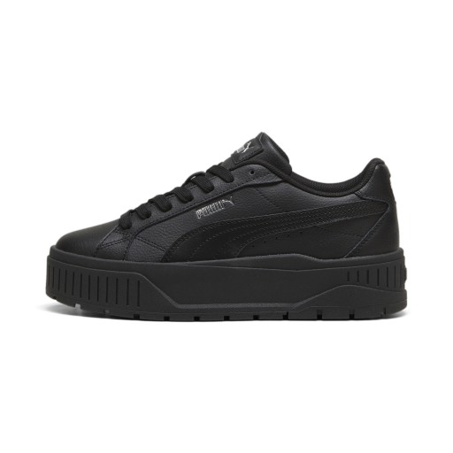 PUMA Karmen II Leather sneakers voor Dames, Zwart/Zilver