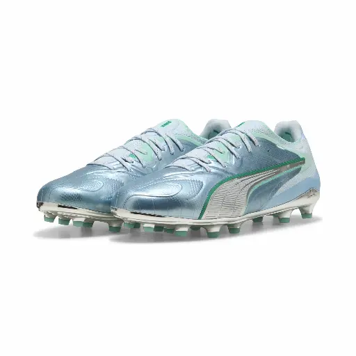PUMA KING 20 ULTIMATE CA NYC FG/AG uniseks voetbalschoenen, Blauw/Groen