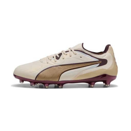 PUMA KING 20 ULTIMATE LE FG/AG uniseks voetbalschoenen, Rood/Goud/Bruin