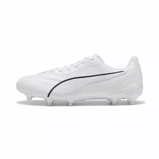 PUMA KING PLATINUM FG/AG uniseks voetbalschoenen, Zwart/Wit/Goud