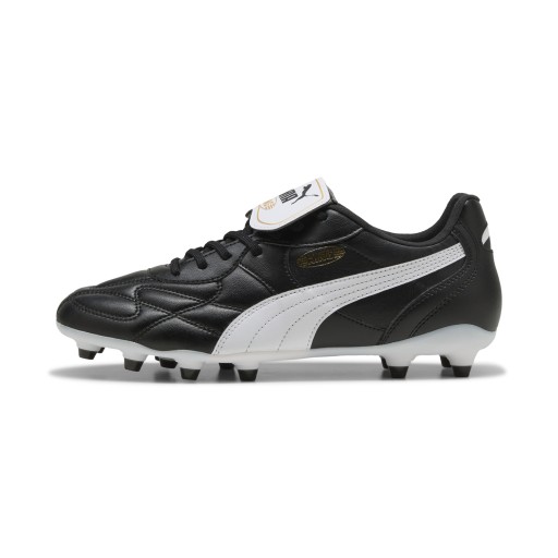 PUMA KING TOP FG/AG voetbalschoenen uniseks, Zwart/Wit/Goud