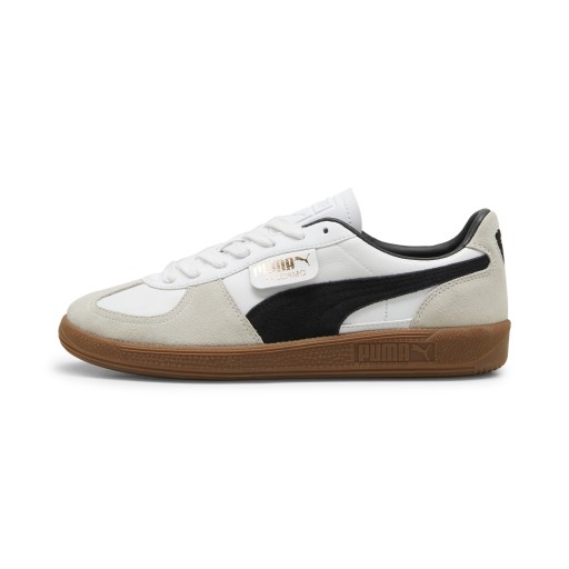 PUMA Palermo leren sneakers uniseks, Grijs/Wit